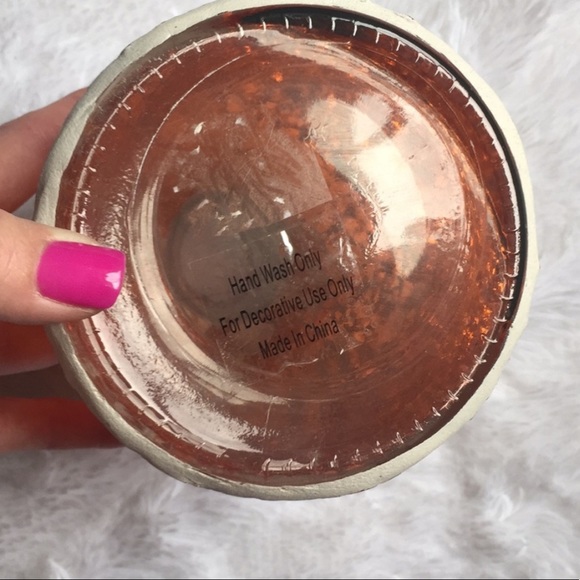 NEW Orange White Crackle Glass Vase - Picture 4 of 7